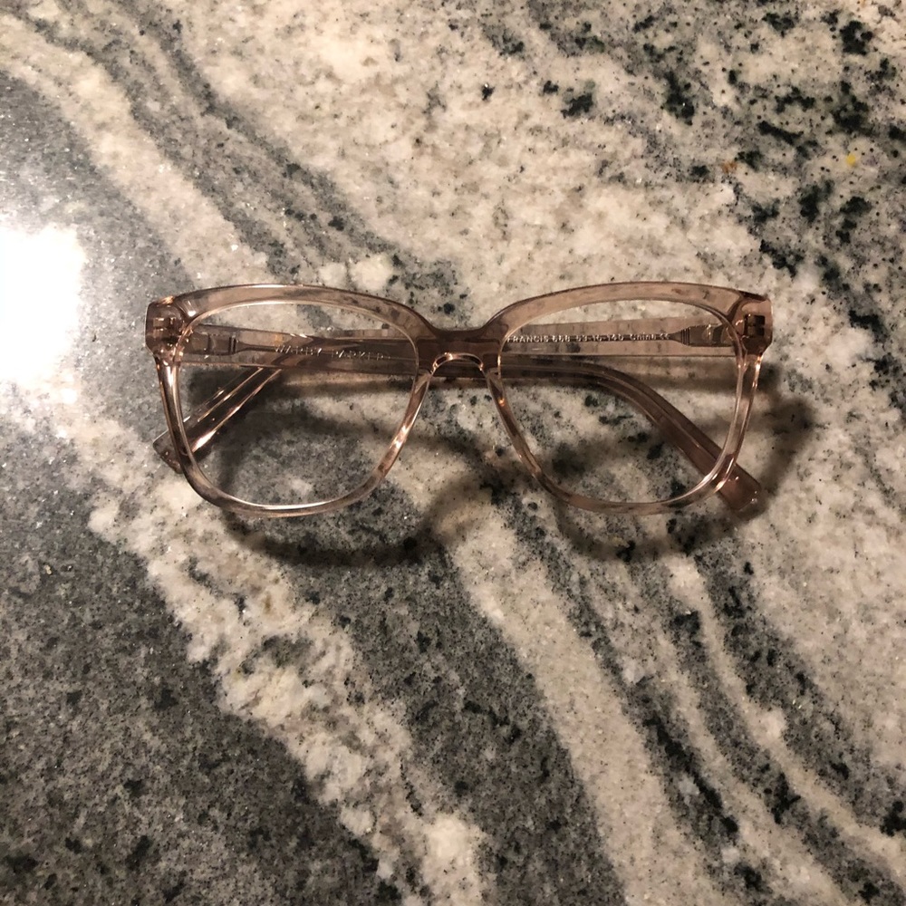 Pink clear glasses